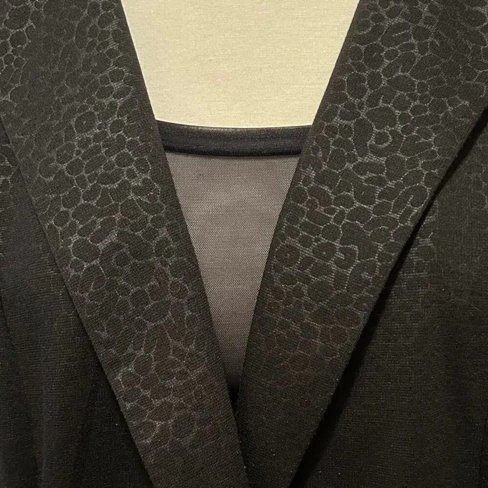 Torrid Black Leopard Jacquard  Blazer Size 1 (14-16) - Picture 3 of 10
